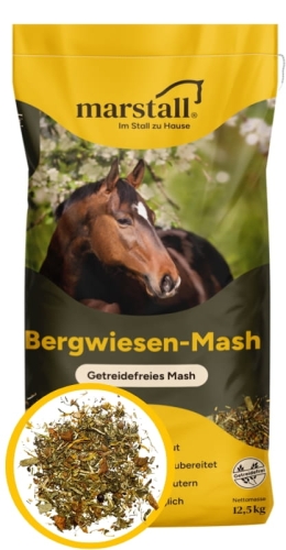 Marstall Bergwiesen-Mash 12,5kg - bezzbożowy, niskocukrowy mesz dla koni