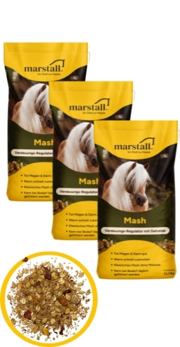 3x Marstall Mash 12,5kg mesz dla koni