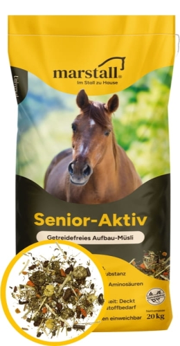 Marstall Senior-Aktiv 20kg - bezzbożowe musli dla koni starszych
