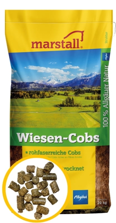 Marstall Wiesen-Cobs 20kg - trawokulki dla koni z ziołami