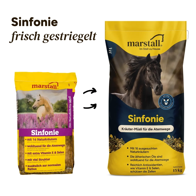 Marstall Sinfonie 15kg - VET LINE - musli dla koni z RAO i na odporność