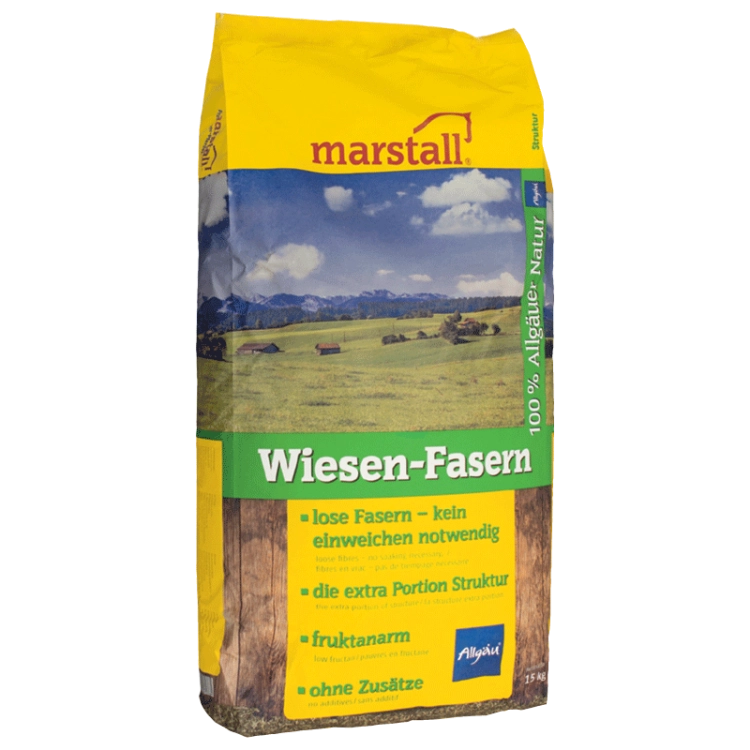 6x Marstall Wiesen-Fasern 12,5kg Siano łąkowe dla koni
