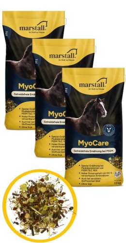 3x Marstall MyoCare-Musli 15kg dla koni z pssm rer 15kg
